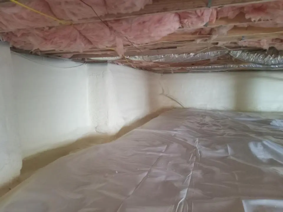 Crawl space encapsulation with closed-cell spray foam for Flat Roof Repair in Creswell